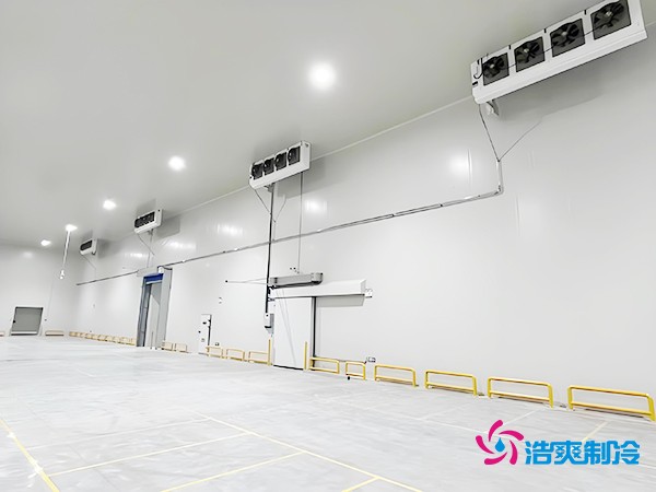 二氧化碳物流冷庫建造施工完成風機內(nèi)景